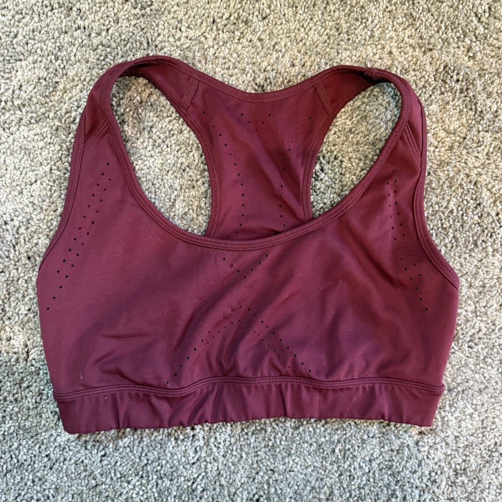 Women's Burgundy Sports Bra